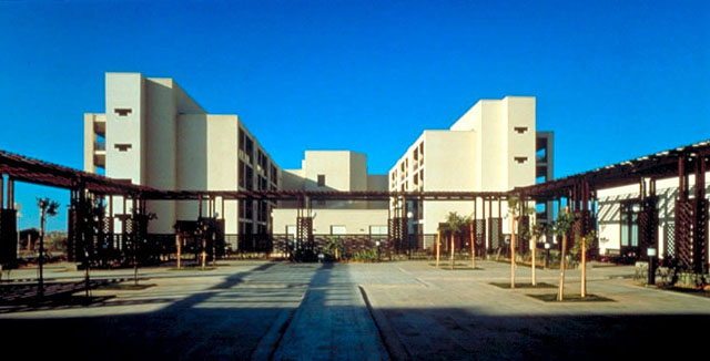 Courtyard, view to the hotel