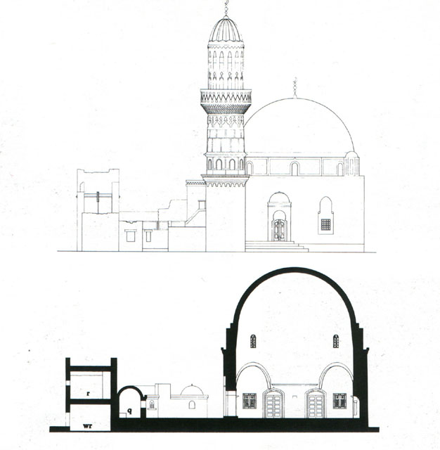 Cross-section of the prayer hall
