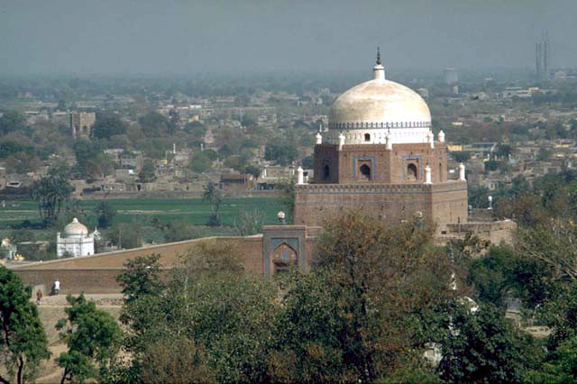 Exterior view, with Multani skyline in the background