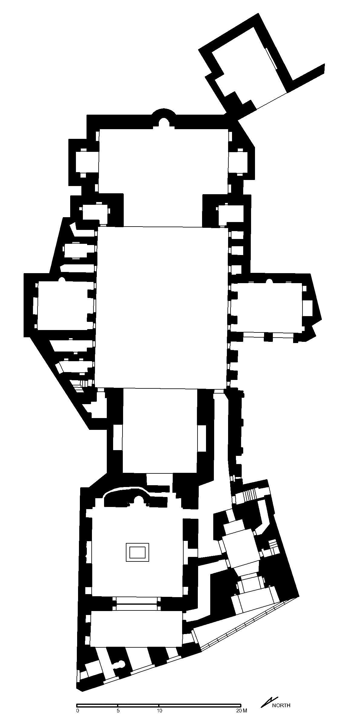 Funerary Complex of Baybars al-Jashankir - Floor plan of khanqah complex (after Meinecke) in AutoCAD 2000 format. Click the download button to download a zipped file containing the .dwg file.