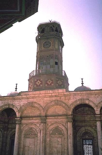 View of clock tower  from courtyard