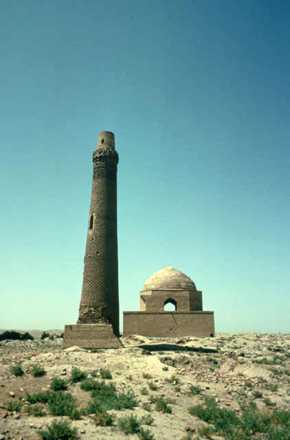 General view of minaret and mausoleum