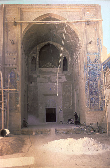 Madrasa-i Shamsiya - Courtyard view, looking south towards the tall iwan preceding the tomb chamber