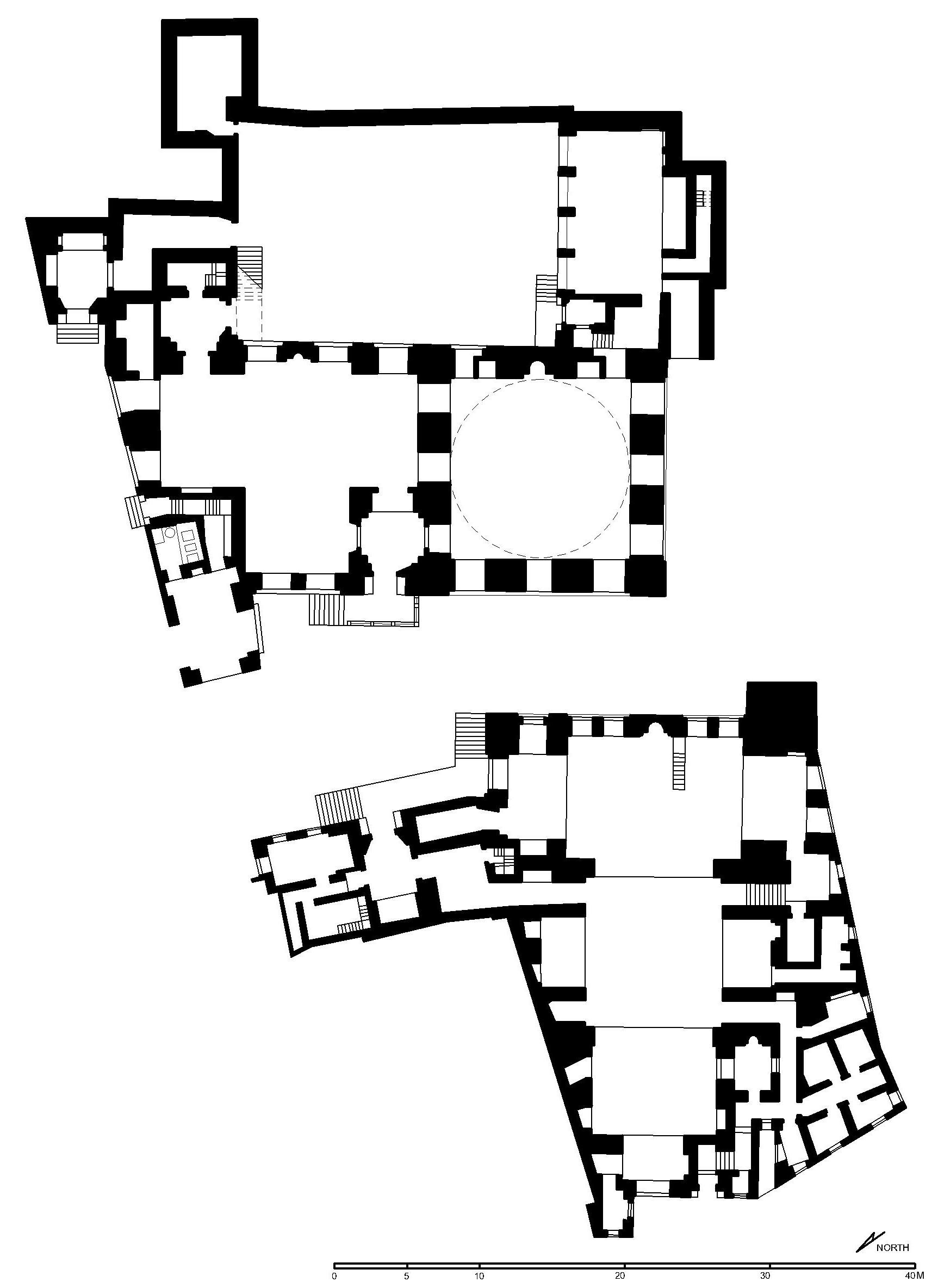 Funerary Complex of Sultan Qansuh al-Ghuri - Floor plan of complex (after Meinecke) in AutoCAD 2000 format. Click the download button to download a zipped file containing the .dwg file.