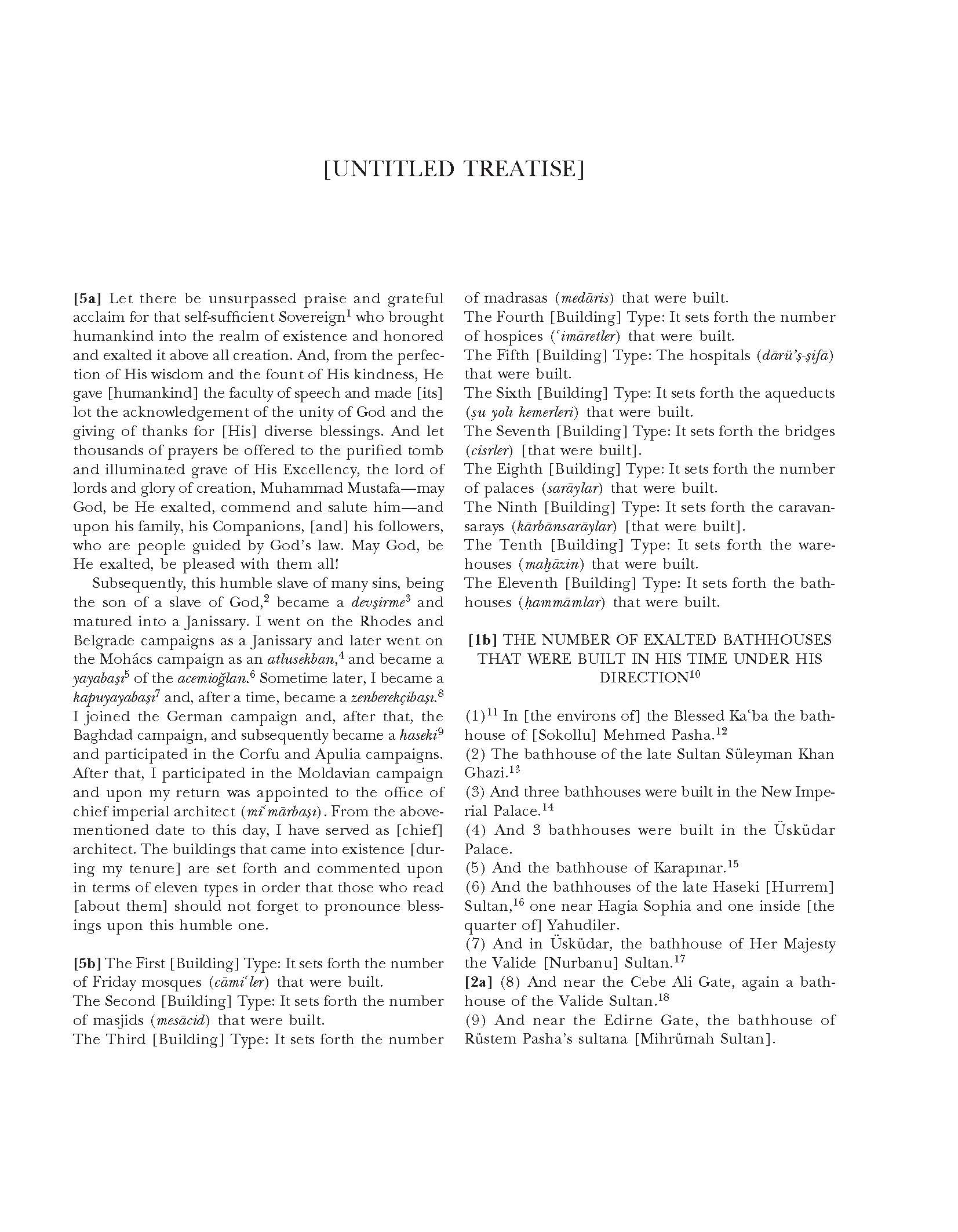 Sinan's Autobiographies: Five Sixteenth-Century Texts. Adsız Risale.