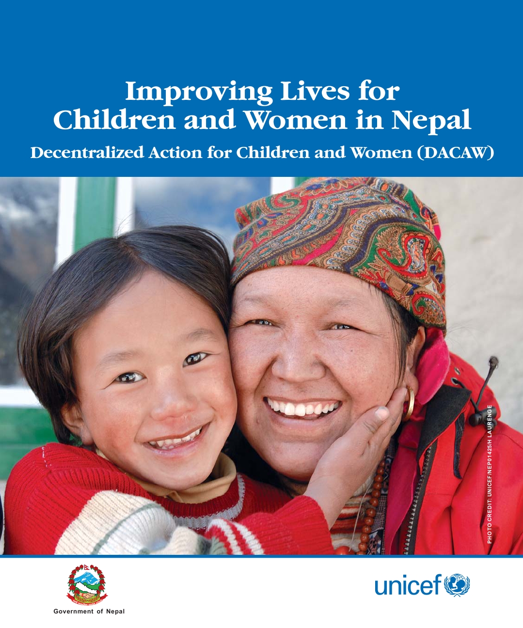 Brochure describing the work of UNICEF's Decentralized Action for Children and Women (DACAW) program, UNICEF Nepal’s primary programme for channelling a range of interventions to rural communities in 23 districts across Nepal.