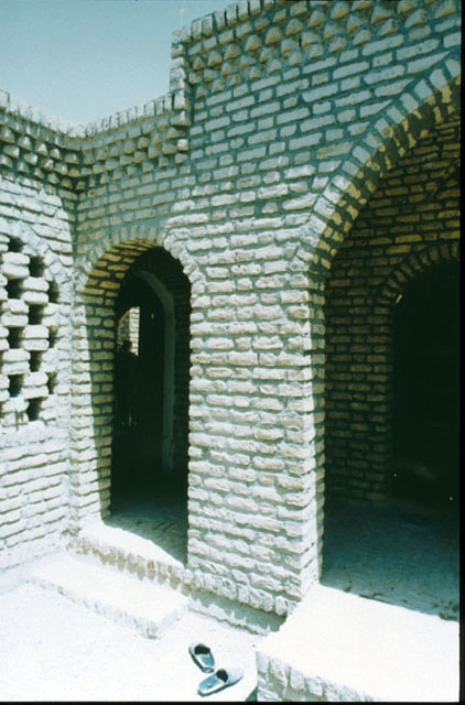Detail of brickwork façade