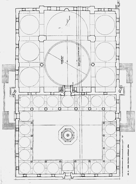 Fatih Camii - Restitution floor plan of original mosque