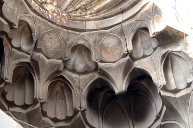 Detail of the muqarnas semi-dome crowning portal