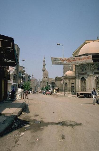 View of sabil (at right) on Saliba street