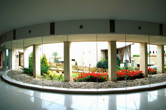 Courtyard viewed from lobby