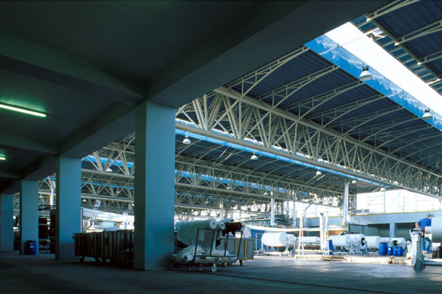 ATK Textile Factory - Interior view of hanger