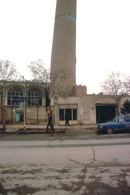 View of minaret from street