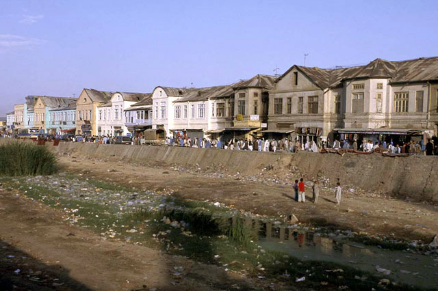 View of southeastern bank of Kabul river