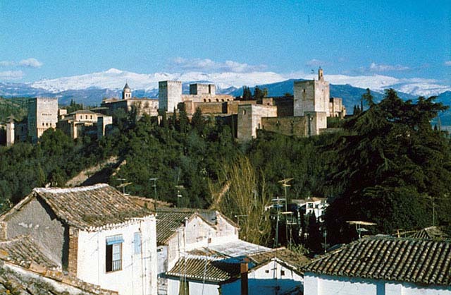 Distant view of the Alhambra