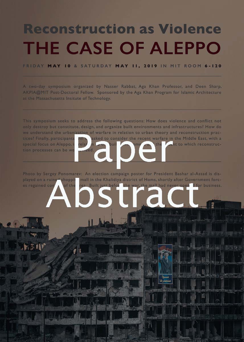 "Towards an Ethical Framework for Reconstructing Aleppo"