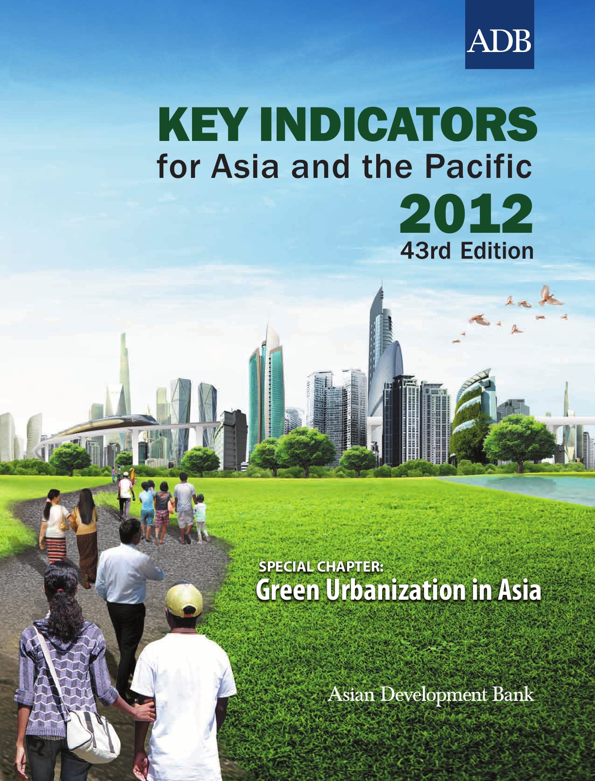 "The Key Indicators for Asia and the Pacific 2012 (Key Indicators), the 43rd edition of this series, includes the latest available economic, financial, social, and environmental indicators for the 48 regional members of the Asian Development Bank (ADB). This publication aims to present the latest key statistics on development issues concerning the economies of Asia and the Pacific to a wide audience, including policy makers, development practitioners, government officials, researchers, students, and the general public. Part I of this issue of the Key Indicators is a special chapter—Green Urbanization in Asia. Parts II and III comprise of brief, non-technical analyses and statistical tables on the Millennium Development Goals (MDGs) and seven other themes. This year, the second edition of the Framework of Inclusive Growth Indicators, a special supplement to Key Indicators is also included."