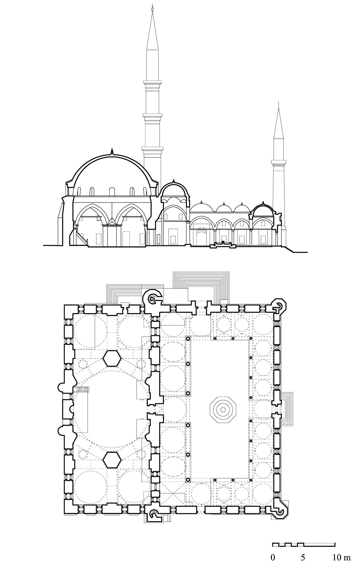 Floor plan and cross-section