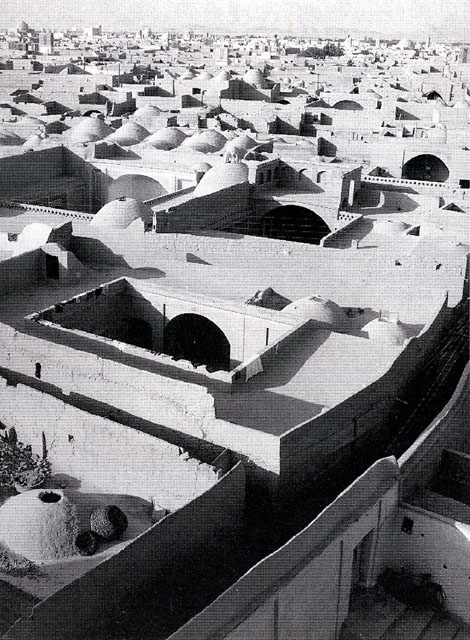 Roofscape of residential quarter, looking west from the Friday Mosque