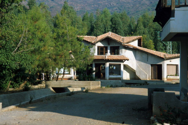 Exterior view across to chalet