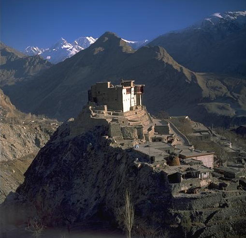Baltit Fort Restoration - Baltit Fort after restoration, surrounded by the Karakoram Mountains