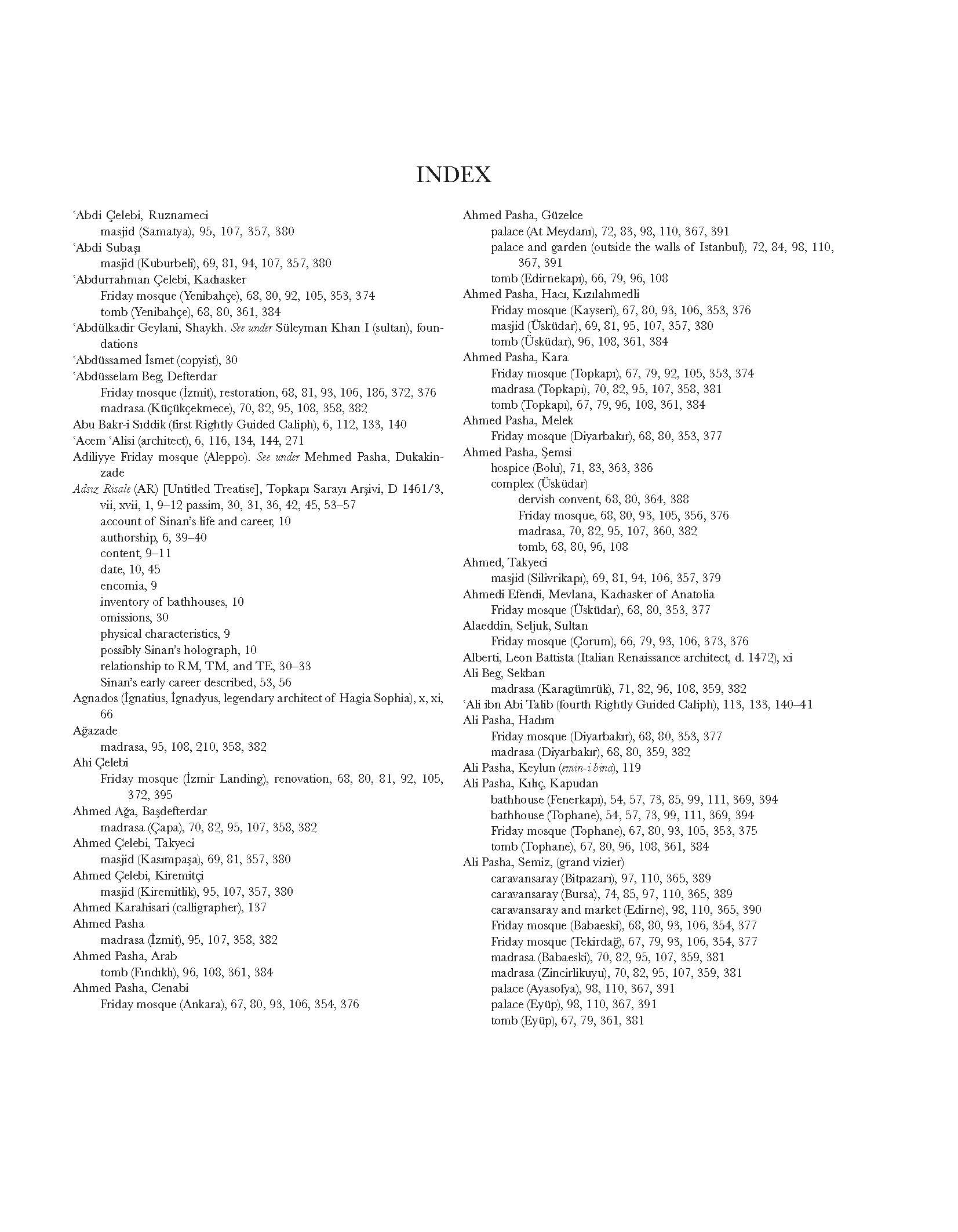 Sinan's Autobiographies: Five Sixteenth-Century Texts. Index.