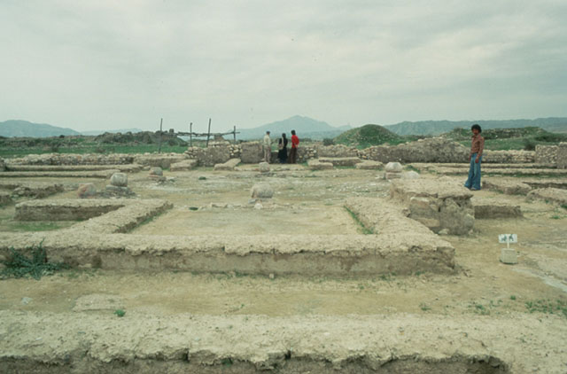 Exterior view of excavated ruins