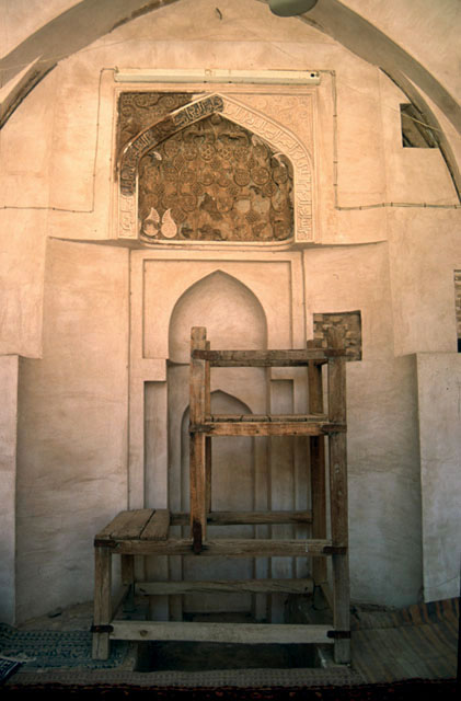 View of the mihrab located right of center