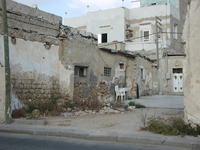 The space that remained from a demolished house