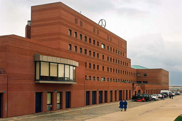 Exterior view, administrative building