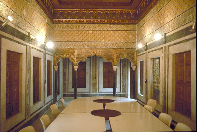 Interior, meeting room in the restored library
