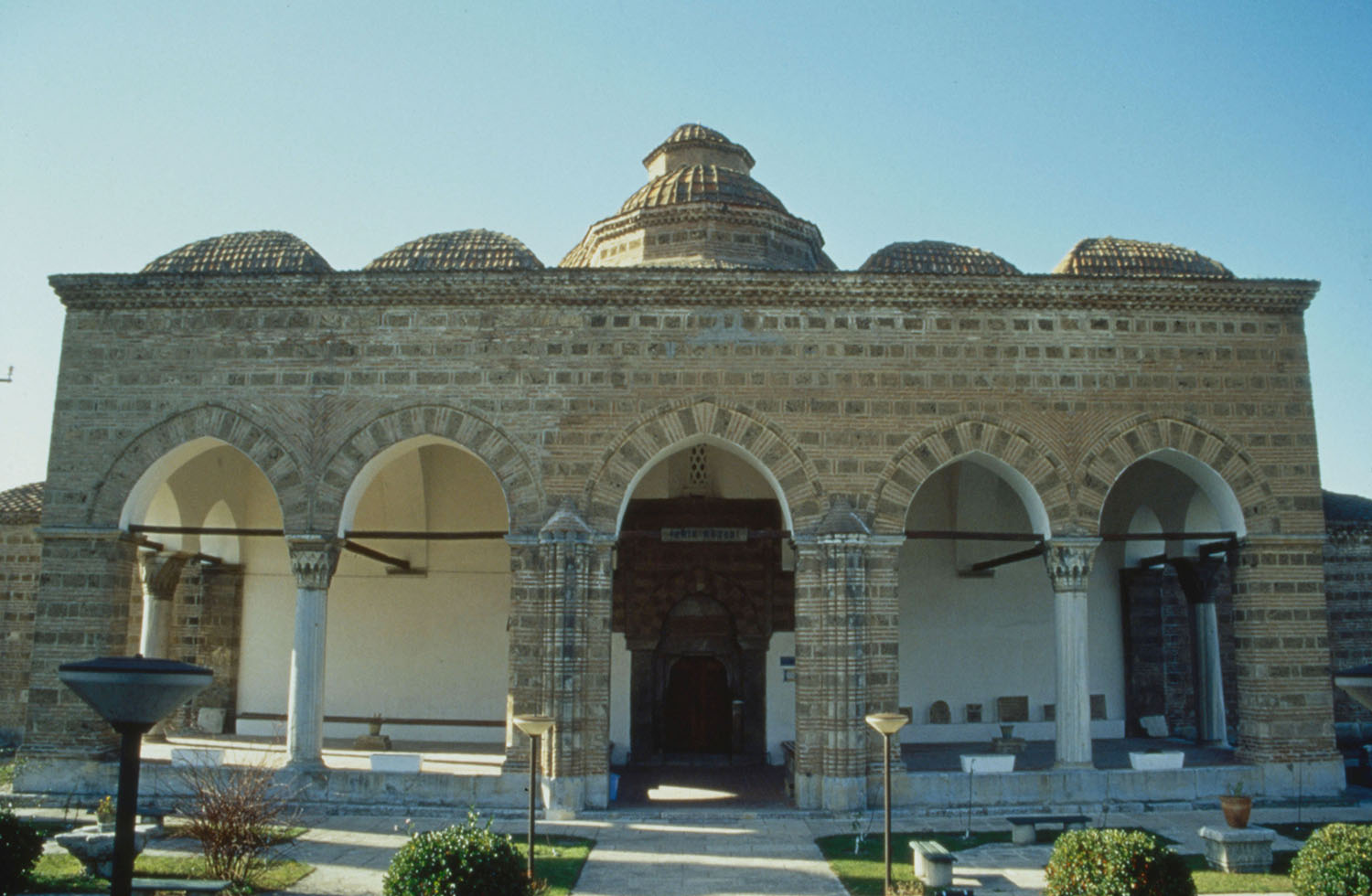 Nilüfer Hatun Imareti - Exterior view from east, looking at the portico