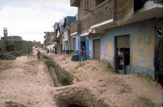 Ismailiyyah Development Project - Drainage channel. The introduction of drainage was a key improvement