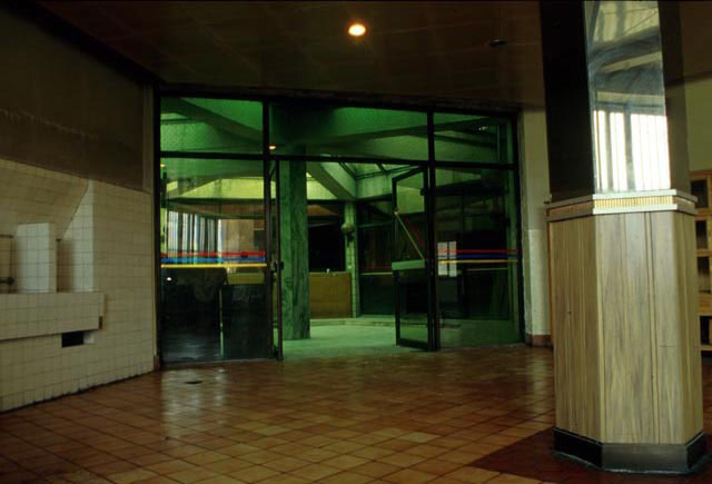 Interior, bank lobby