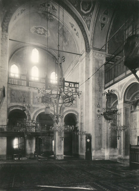 Gül Mosque - Interior view looking north from nave towards the entry hall