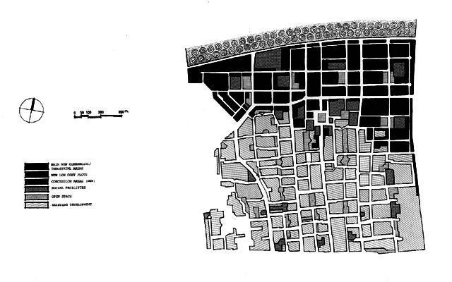 Ismailiyyah Development Project - B&W drawing, site plan of Hai-el-Salaam district