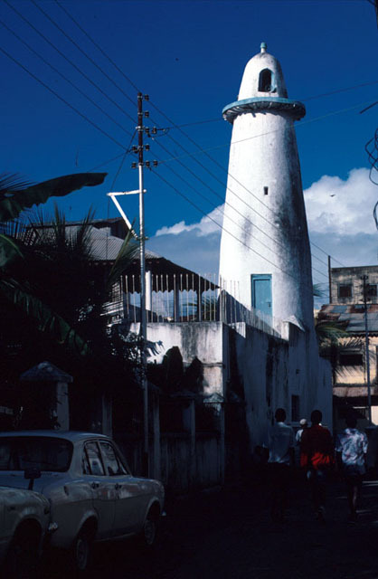 View of minaret along street