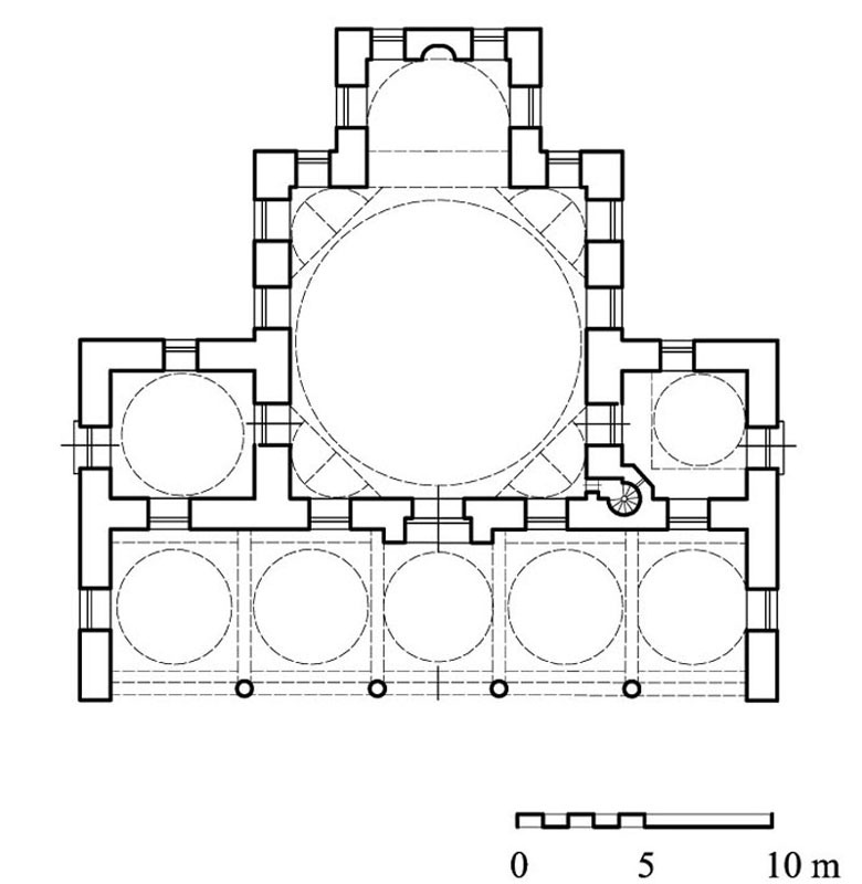 Piri Mehmed Pasa Mosque - Floor plan. DWG file in AutoCAD 2000 format Click the download button to download a zipped file containing the .dwg file.