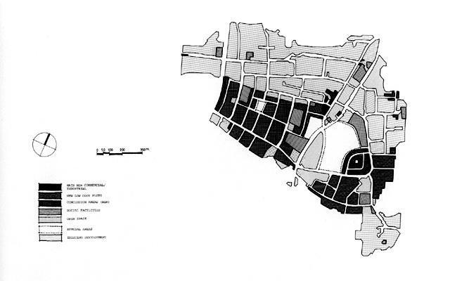 Ismailiyyah Development Project - B&W drawing, site plan of Abu Atwa district