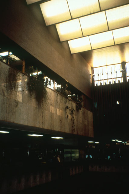 Interior view of main bank lobby