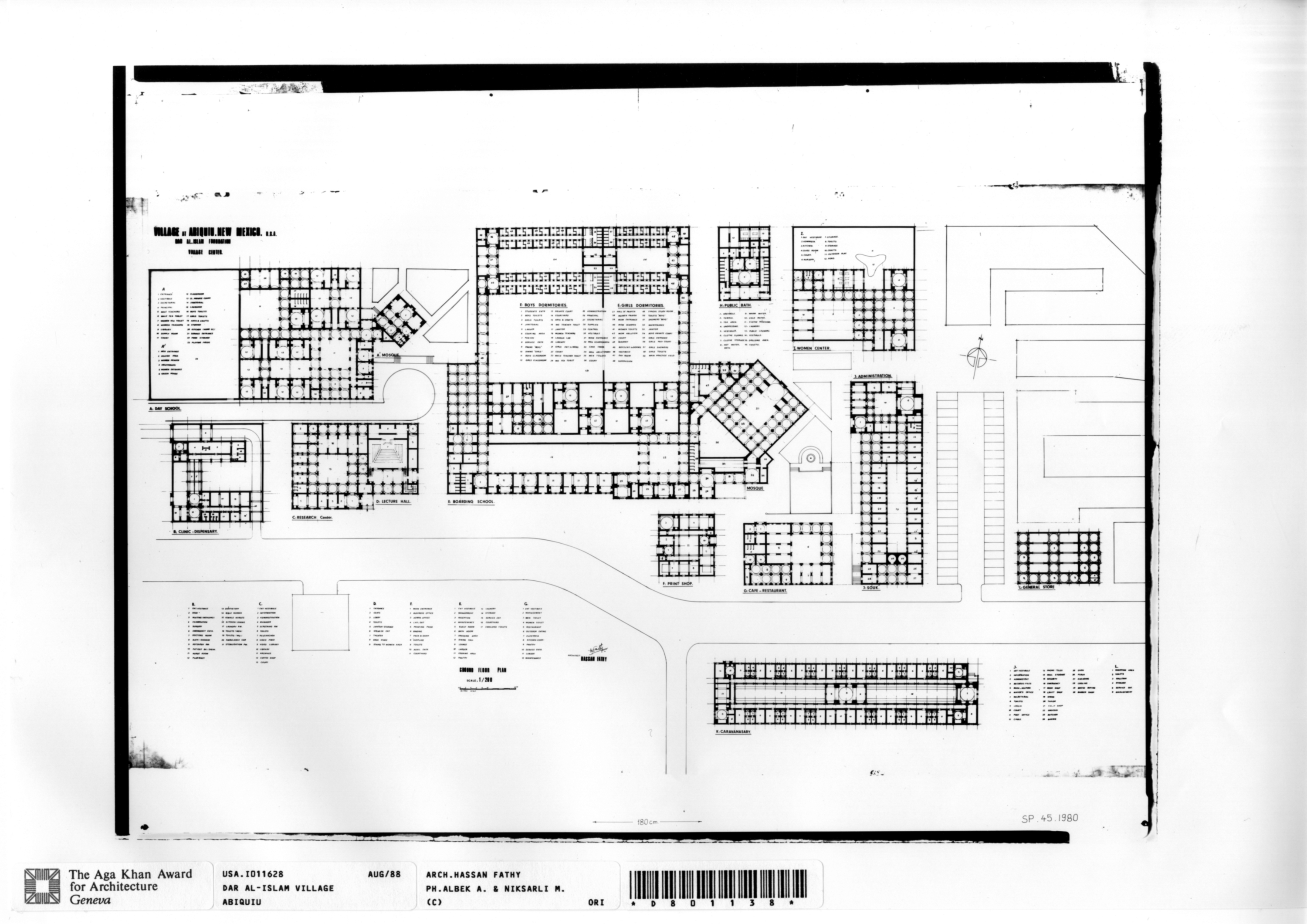 Design drawing: Ground floor general plan of centre