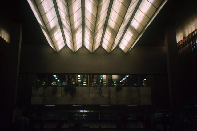 Interior view of main bank lobby