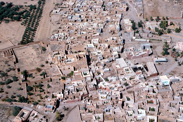 Aerial view over the village