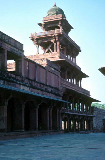 The Panch Mahal as seen from the courtyard of the Daulat Khana