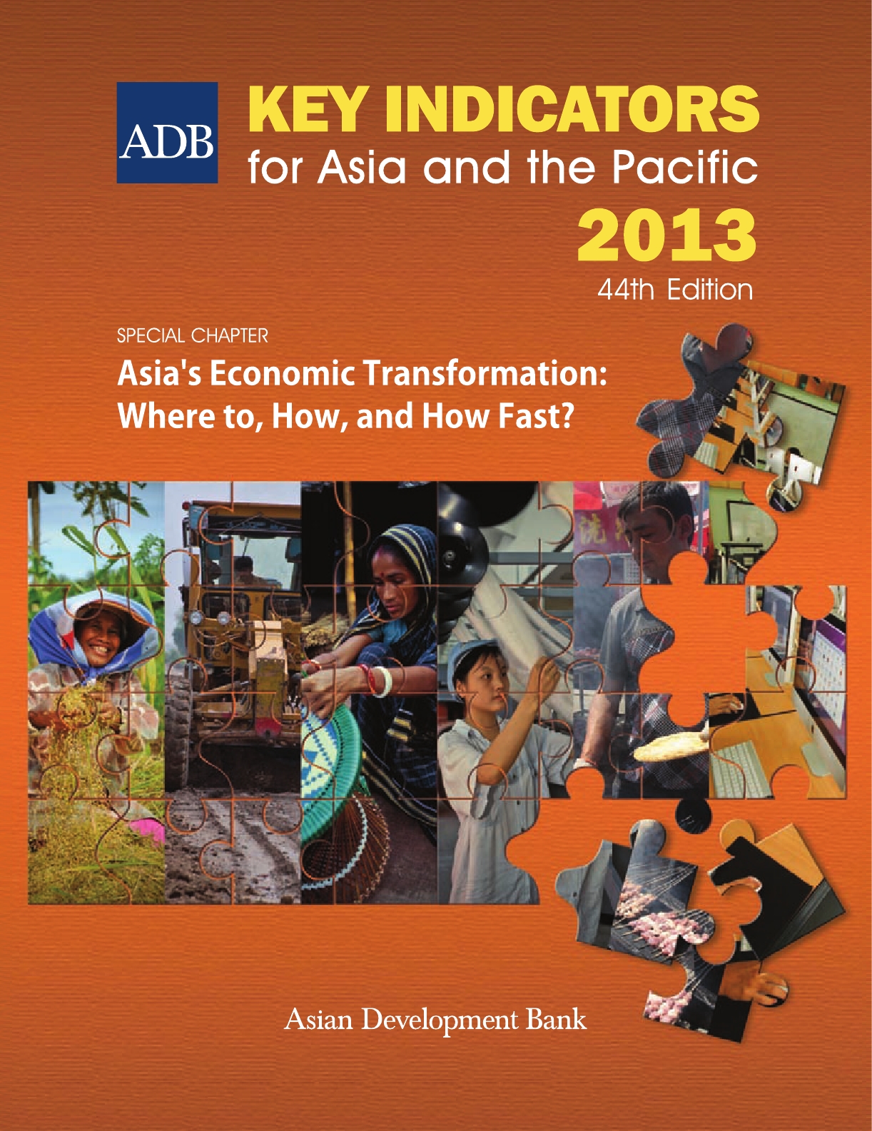 <p style="margin-bottom: 1.5em; padding: 0px;">The&nbsp;Key Indicators for Asia and the Pacific 2013 (Key Indicators), the 44th edition of this series, includes the latest available economic, financial, social, and environmental indicators for the 48 regional members of the Asian Development Bank (ADB). This publication aims to present the latest key statistics on development issues concerning the economies of Asia and the Pacific to a wide audience, including policy makers, development practitioners, government officials, researchers, students, and the general public. Part I of this issue of the Key Indicators is a special chapter—“Asia’s Economic Transformation: Where to, How, and How Fast?”. Parts II and III comprise of brief, non-technical analyses and statistical tables on the Millennium Development Goals (MDGs) and seven other themes. This year, the 2013 edition of the&nbsp;<a href="http://www.adb.org/publications/framework-inclusive-growth-indicators-2013-key-indicators-asia-and-pacific" style="margin: 0px; padding: 0px;">Framework of Inclusive Growth Indicators</a>, a special supplement to&nbsp;Key Indicators&nbsp;is also included.<br></p><p style="margin-bottom: 1.5em; padding: 0px;">Source: <a href="http://www.adb.org/publications/key-indicators-asia-and-pacific-2013">ADB</a></p>