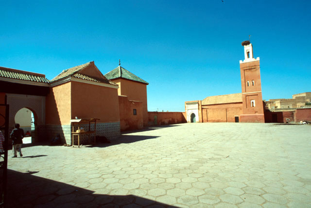 Newly paved courtyard of the Abdalah Ben Hsain Mausoleum