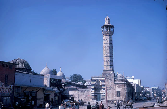 General view from northeast showing the eastern portal and minaret