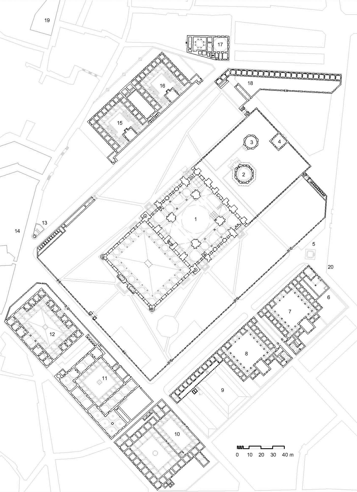 Floor plan of Süleymaniye Complex