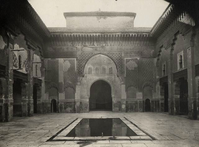 Ben Youssef Madrasa - Historic view, courtyard