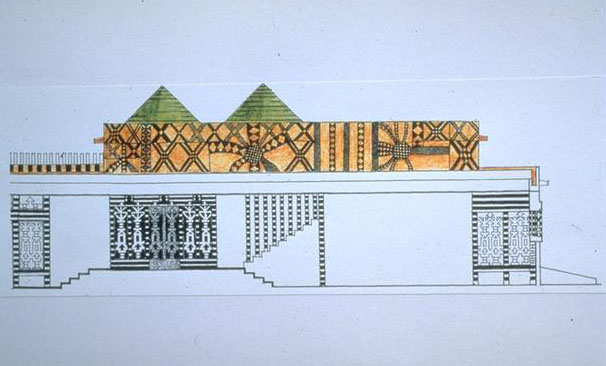Colour drawing, elevation